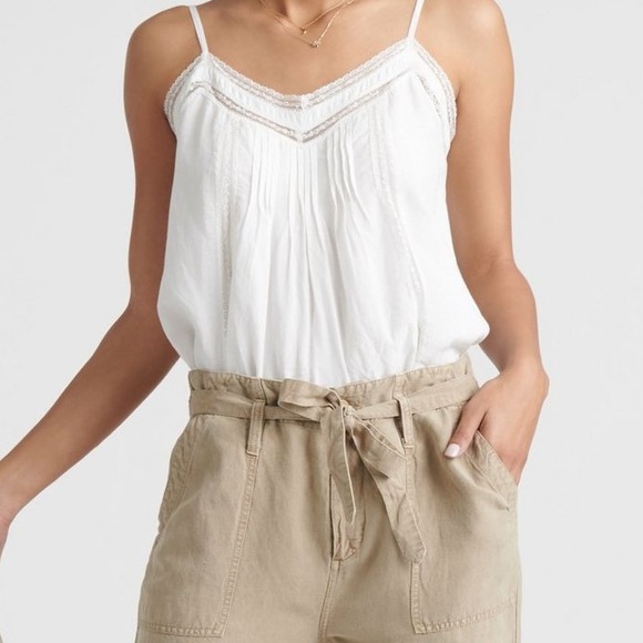 Lucky Brand Soft Utility Boyfriend Tie Waist Linen Pants Beige Size Small 0 /25 - Picture 3 of 16